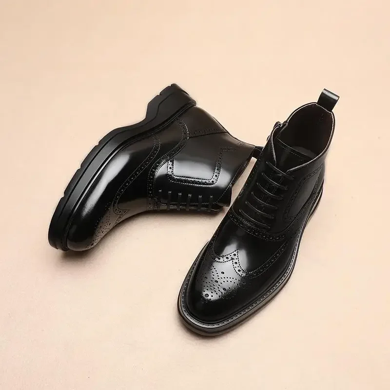 Autumn and Winter New Business Formal Men's Boots British Fashion Leather Engraved Trend Lace-up Short Boots
Autumn and Winter New Business Formal Men's Boots British Fashion Leather Engraved Trend Lace-up Short Boots