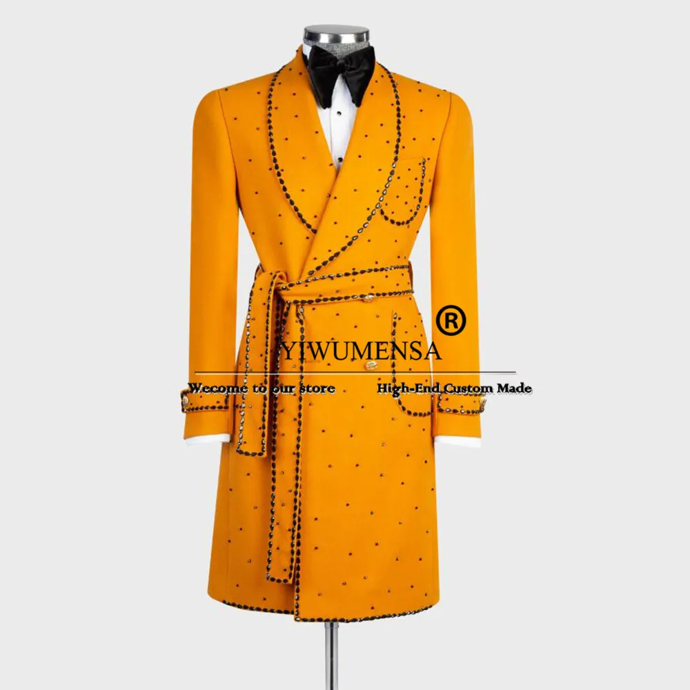 Beaded Stones Men's Suit 1 Piece Customized Double Breasted Blazer Man Formal Party Groom Wedding Tuxedo Male Chic Coat Long
Beaded Stones Men's Suit 1 Piece Customized Double Breasted Blazer Man Formal Party Groom Wedding Tuxedo Male Chic Coat Long
