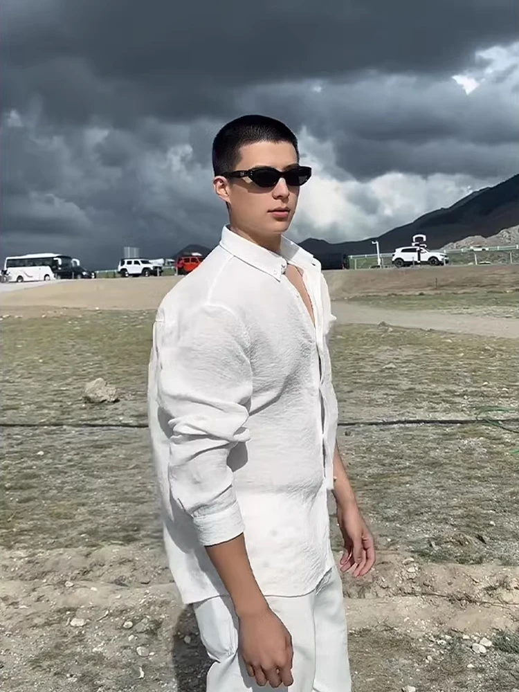 White Cotton Linen Men's Long Sve Summer Lightweight Casual Loose Fit Sun Protection irt Breathable Comfortable Summer O...
White Cotton Linen Men's Long Sve Summer Lightweight Casual Loose Fit Sun Protection irt Breathable Comfortable Summer O...