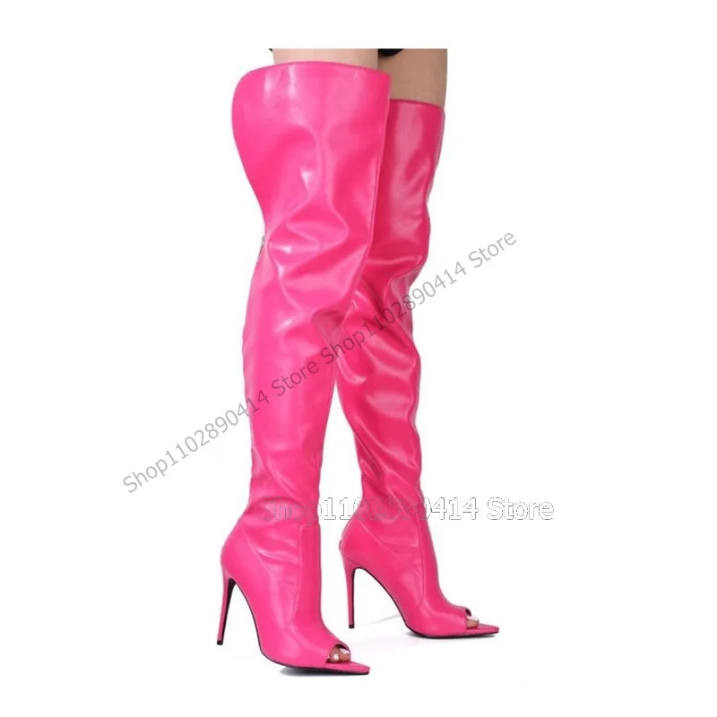 Rose Red Sewing Design Thigh High Peep Toe Boots Back Zipper Women Shoes Thin High Heels Fashion Party 2023 Zapatos Para Mujere
Rose Red Sewing Design Thigh High Peep Toe Boots Back Zipper Women Shoes Thin High Heels Fashion Party 2023 Zapatos Para Mujere