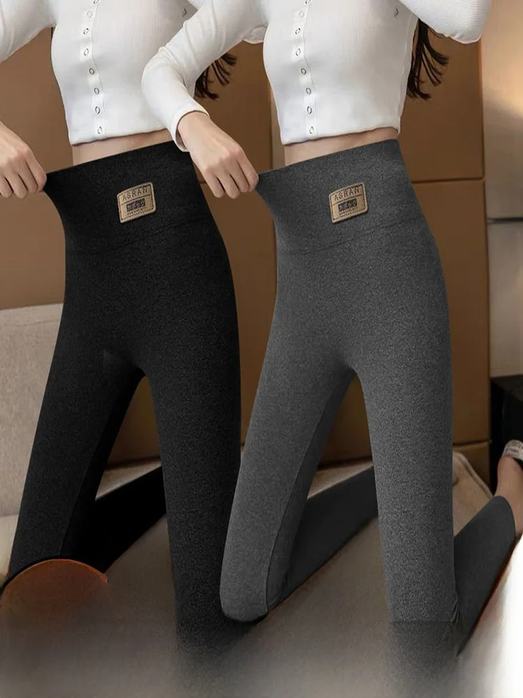 Slimming Black Fleece-Lined Women's Leggings High Waist Long Pants Polyester Spandex Blend Casual Tight Fit Bottoms
Slimming Black Fleece-Lined Women's Leggings High Waist Long Pants Polyester Spandex Blend Casual Tight Fit Bottoms