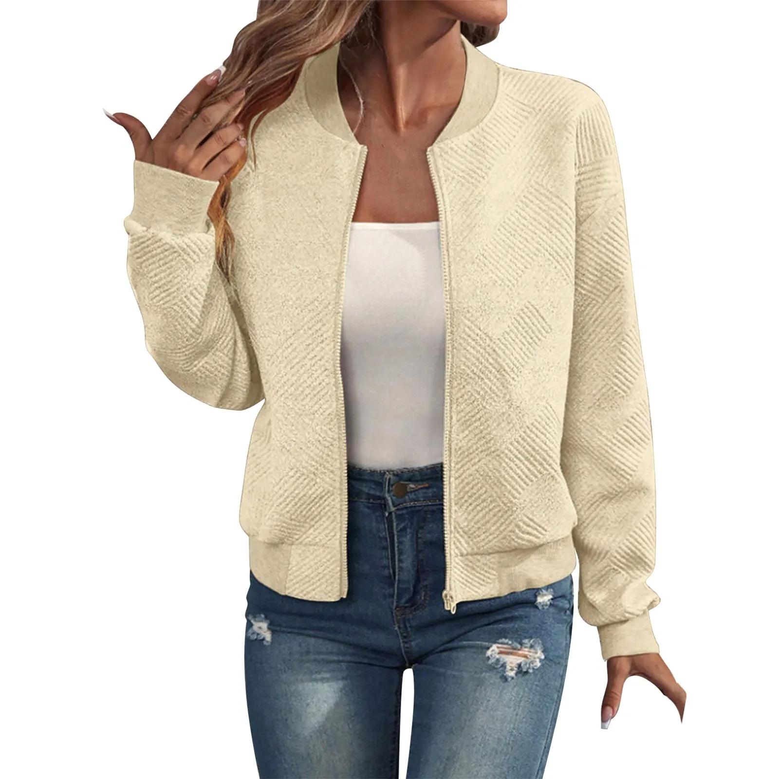 Women's Loose Long Sleeved Sweatshirt Zipper Jacket Casual Thick Knitted Baseball
Women's Loose Long Sleeved Sweatshirt Zipper Jacket Casual Thick Knitted Baseball