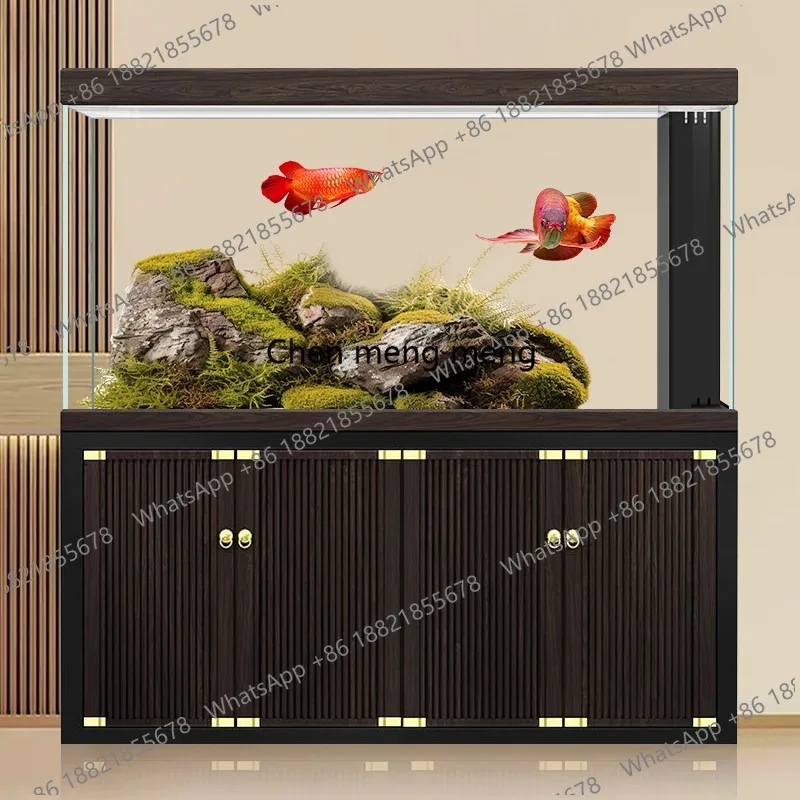New Chinese living room large aquarium bottom filter ultra-white glass household partition ecological goldfish tank
New Chinese living room large aquarium bottom filter ultra-white glass household partition ecological goldfish tank