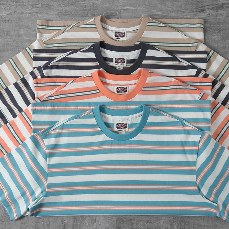 Summer New American Retro Short Sleeve Sailor Colorful Striped T-shirt Men's Fashion Pure Cotton Washed Young Couple Casual Tops
Summer New American Retro Short Sleeve Sailor Colorful Striped T-shirt Men's Fashion Pure Cotton Washed Young Couple Casual Tops