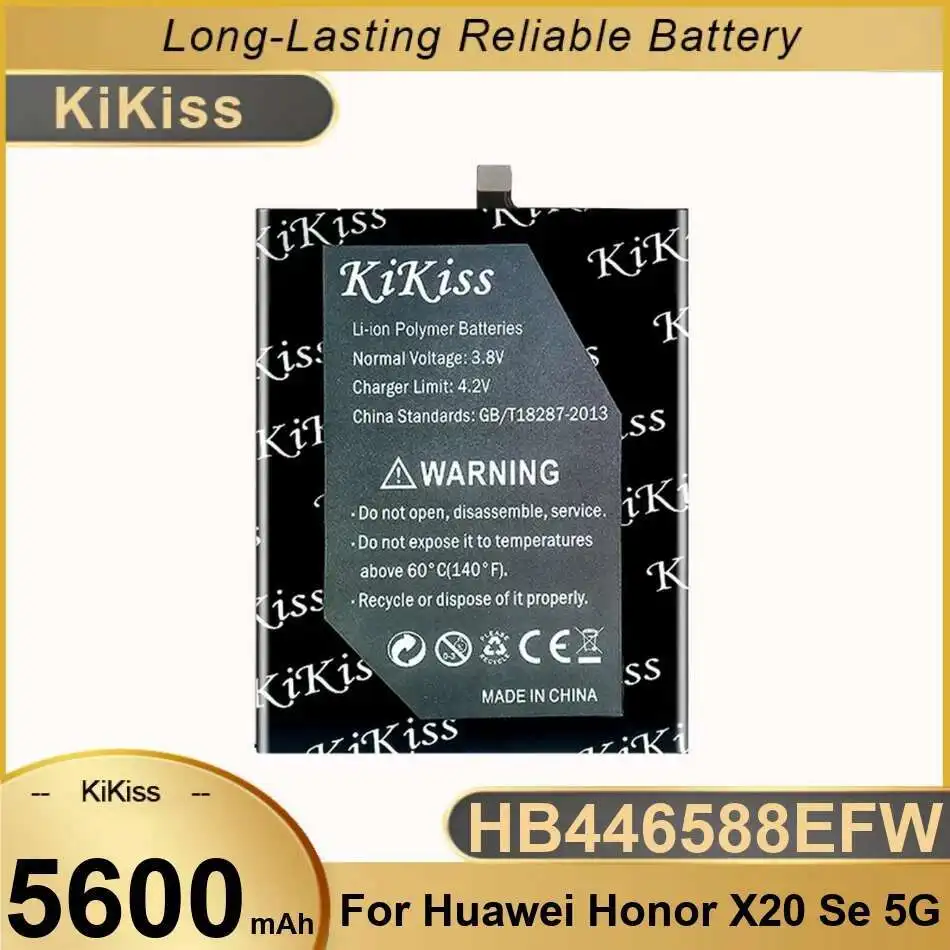 Для Huawei Honor X20 SE 5G Chl-AN00 5600 мАч Сменный аккумулятор премиум-класса для мобильного телефона HB446588EFW
Для Huawei Honor X20 SE 5G Chl-AN00 5600 мАч Сменный аккумулятор премиум-класса для мобильного телефона HB446588EFW