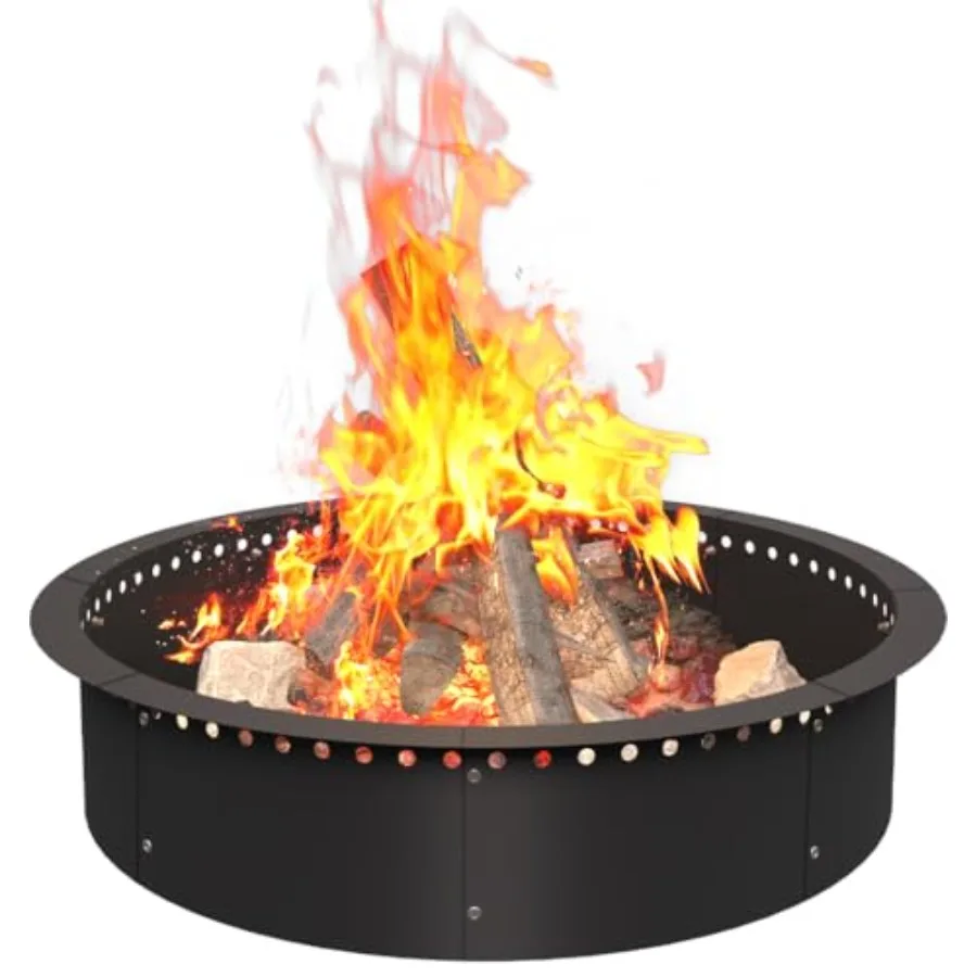 36 Inch Smokeless Fire Pit Ring Insert Outdoor Heavy Duty Metal Steel DIY Firepit Rim Liner Round Campfire Rings for Outside Wo
36 Inch Smokeless Fire Pit Ring Insert Outdoor Heavy Duty Metal Steel DIY Firepit Rim Liner Round Campfire Rings for Outside Wo