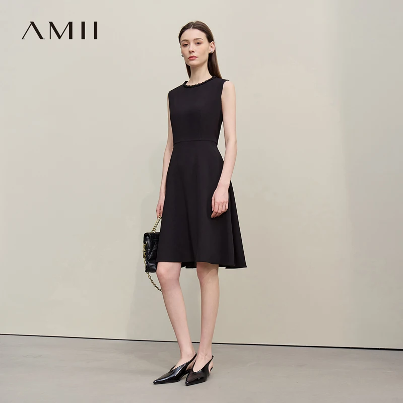 Amii Women's Dress 2026 Summer New Round Neck Sleeveless French Style Casual Slim Waist Cinched Midi Dress For Women 12642124
Amii Women's Dress 2026 Summer New Round Neck Sleeveless French Style Casual Slim Waist Cinched Midi Dress For Women 12642124