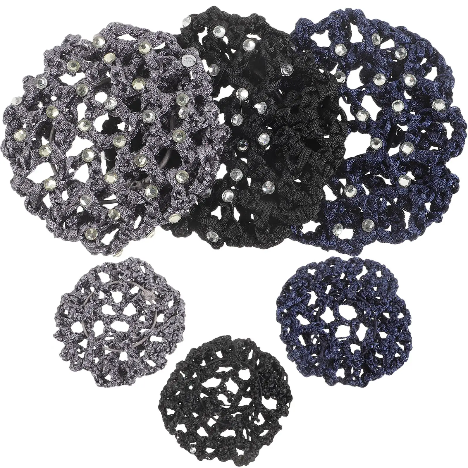 6Pcs HairNets Women BunCover Rhinestones Holders BlackBlueGray SmoothMaterial FormalCasual DailyUse HairCare HairBunCovers
6Pcs HairNets Women BunCover Rhinestones Holders BlackBlueGray SmoothMaterial FormalCasual DailyUse HairCare HairBunCovers