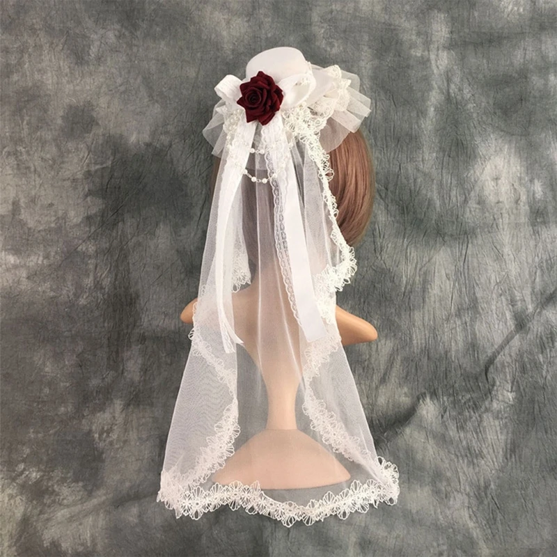 Lace Bridal Veil Hat Baroque Black Veil Small Hat Halloween Gothic Headwear Hair Accessories
Lace Bridal Veil Hat Baroque Black Veil Small Hat Halloween Gothic Headwear Hair Accessories