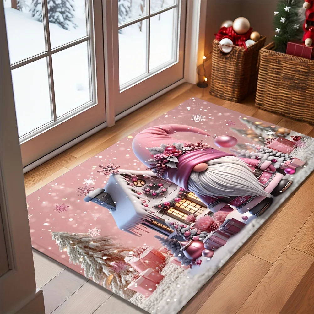 VIKAMA Pink Christmas-themed Rug with Bearded Santa Claus Design Kitchen & Living Room Floor Mat Stain-Resistant Home Decor
VIKAMA Pink Christmas-themed Rug with Bearded Santa Claus Design Kitchen & Living Room Floor Mat Stain-Resistant Home Decor