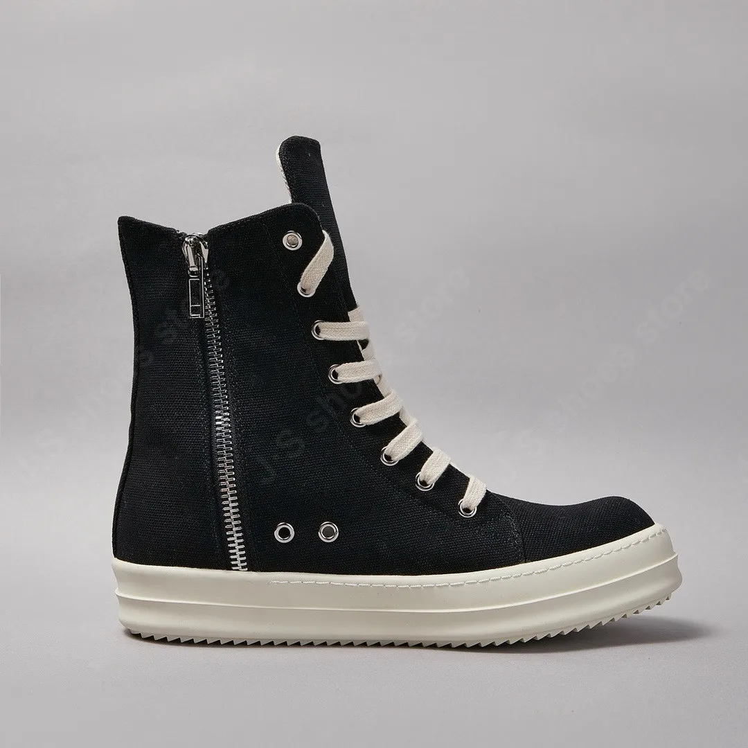 RO Brand Ricks Men Shoe Women Sneaker Black Canvas High Top Shoe Casual Owens Sneakers Thick Sole Lace Up Luxury Owen Flat Shoes
RO Brand Ricks Men Shoe Women Sneaker Black Canvas High Top Shoe Casual Owens Sneakers Thick Sole Lace Up Luxury Owen Flat Shoes
