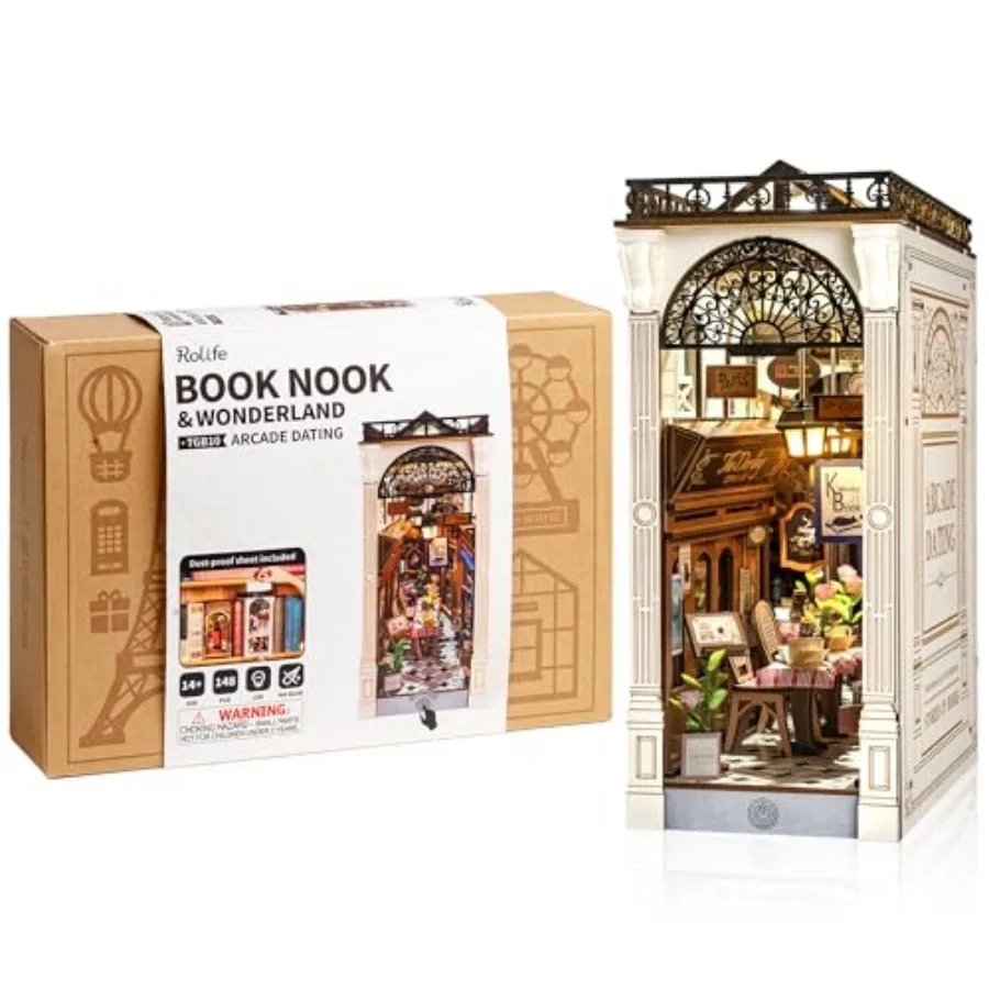 3.5 hrs Beginner Friendly Book Nook - 3D Wooden Puzzle with LED Lights and Dust Cover - DIY Miniature House Kit Bookshelf Inser
3.5 hrs Beginner Friendly Book Nook - 3D Wooden Puzzle with LED Lights and Dust Cover - DIY Miniature House Kit Bookshelf Inser