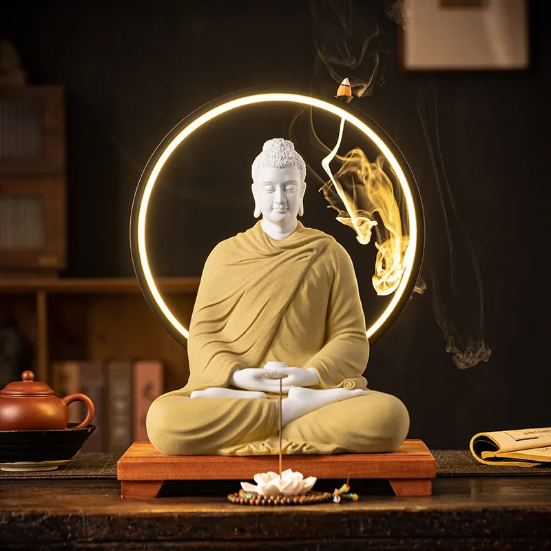 New Chinese Zen style Ceramic Buddha Ornament Creative Shakyamuni Home Decoration Crafts
New Chinese Zen style Ceramic Buddha Ornament Creative Shakyamuni Home Decoration Crafts
