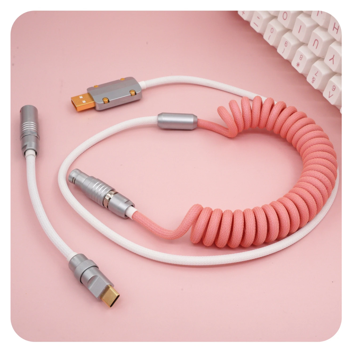 GeekCable Handmade Customized Mechanical Keyboard Data Cable For GMK Theme SP Keycap Line Pink Girl Colorway
GeekCable Handmade Customized Mechanical Keyboard Data Cable For GMK Theme SP Keycap Line Pink Girl Colorway