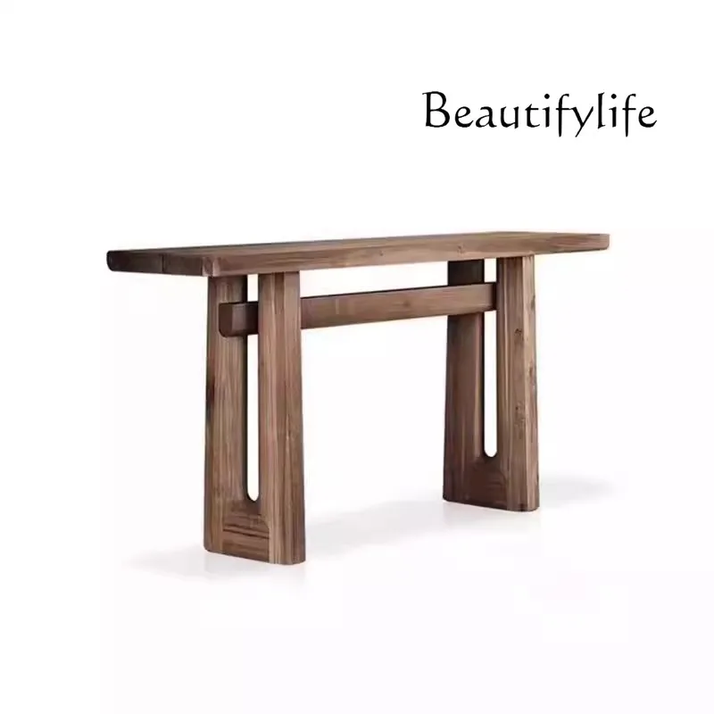 Medieval solid wood entrance table retro long strip against the wall decoration end view table fashion designer
Medieval solid wood entrance table retro long strip against the wall decoration end view table fashion designer