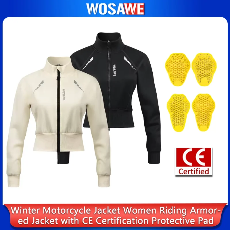 WOSAWE Women Winter Motorcycle Jacket CE Protective Armor Motorbike Riding Coat with Protective Pads
WOSAWE Women Winter Motorcycle Jacket CE Protective Armor Motorbike Riding Coat with Protective Pads