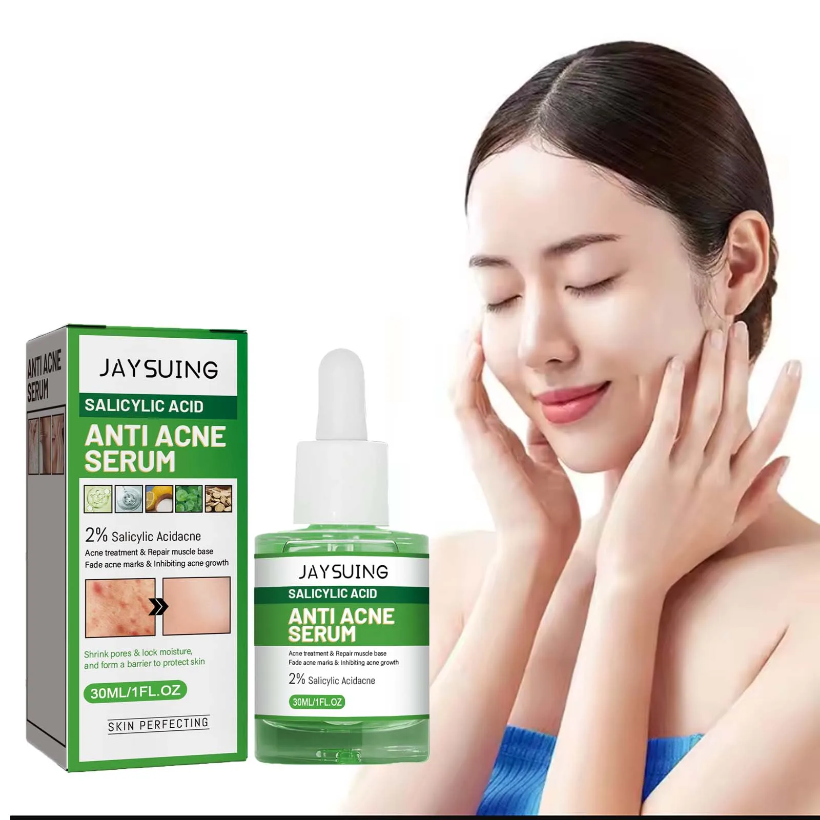 Salicylic Acid Anti Acn-e Face Serum Hydrating Fader Acne Mark Pimple Blackhead Removal Shrink Pores Oil Control Facial Essence
Salicylic Acid Anti Acn-e Face Serum Hydrating Fader Acne Mark Pimple Blackhead Removal Shrink Pores Oil Control Facial Essence