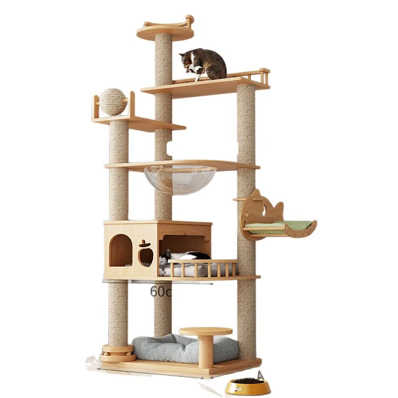Solid wood cat climbing frame household integrated four-season universal scratching
Solid wood cat climbing frame household integrated four-season universal scratching