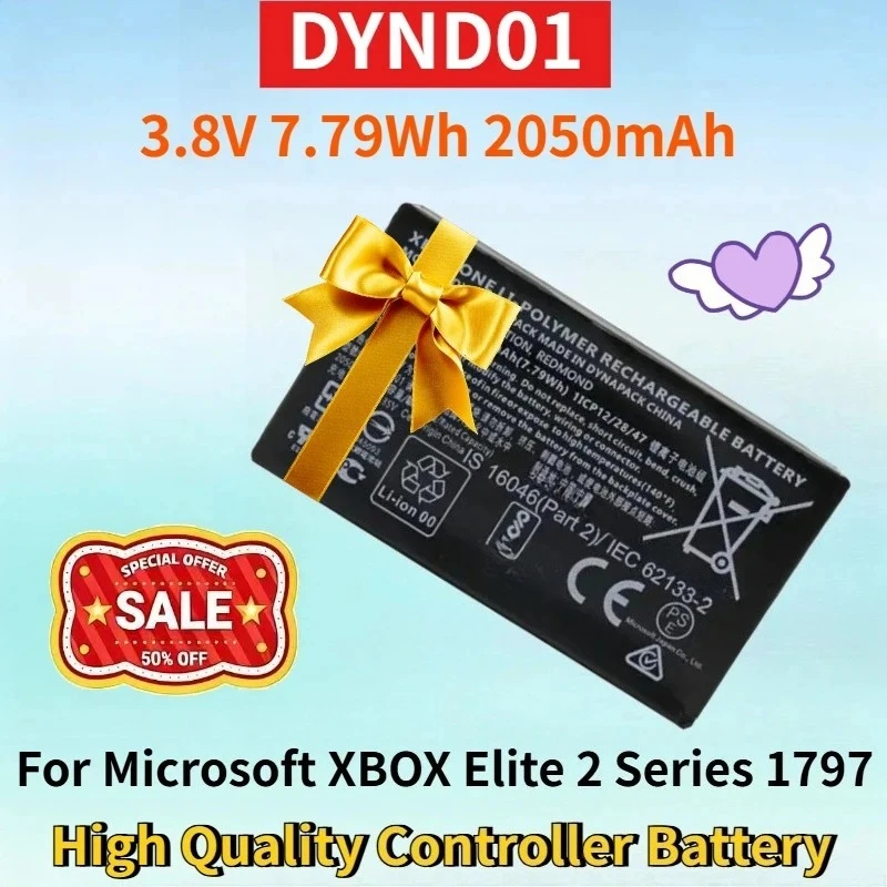 Newest DYND01 3.8V 7.79Wh 2050mAh Rechargeable Battery for Microsoft XBOX Elite 2 Series 1797 High Quality Controller Battery
Newest DYND01 3.8V 7.79Wh 2050mAh Rechargeable Battery for Microsoft XBOX Elite 2 Series 1797 High Quality Controller Battery