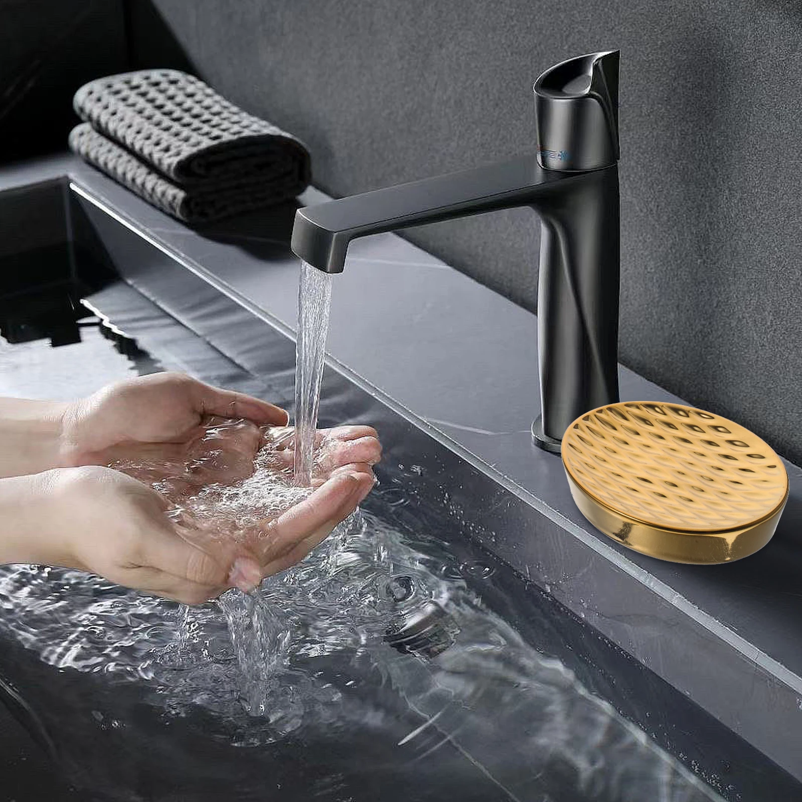 Роскошная позолоченная керамическая мыльница с изысканным сетчатым дизайном, гладкая и прочная поверхность, подставка для ванной комнаты, для домашнего декора
Роскошная позолоченная керамическая мыльница с изысканным сетчатым дизайном, гладкая и прочная поверхность, подставка для ванной комнаты, для домашнего декора