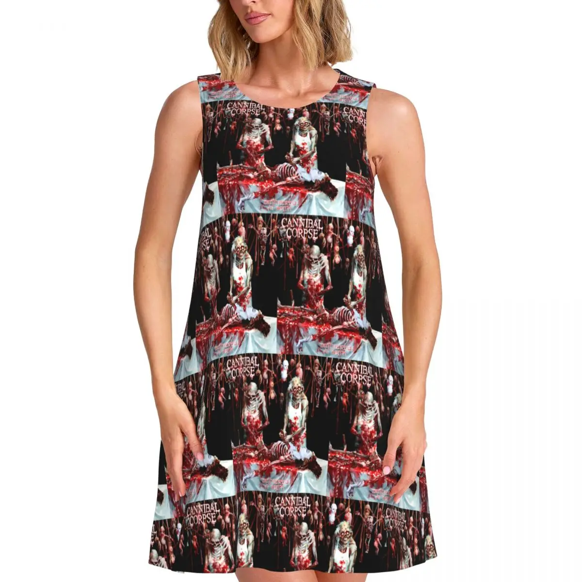 Custom C-Cannibals C-Corpses Death Metal Band Women's Sleeveless Dress For Vacations Travels Sleeveless Beach Dresses Dress
Custom C-Cannibals C-Corpses Death Metal Band Women's Sleeveless Dress For Vacations Travels Sleeveless Beach Dresses Dress