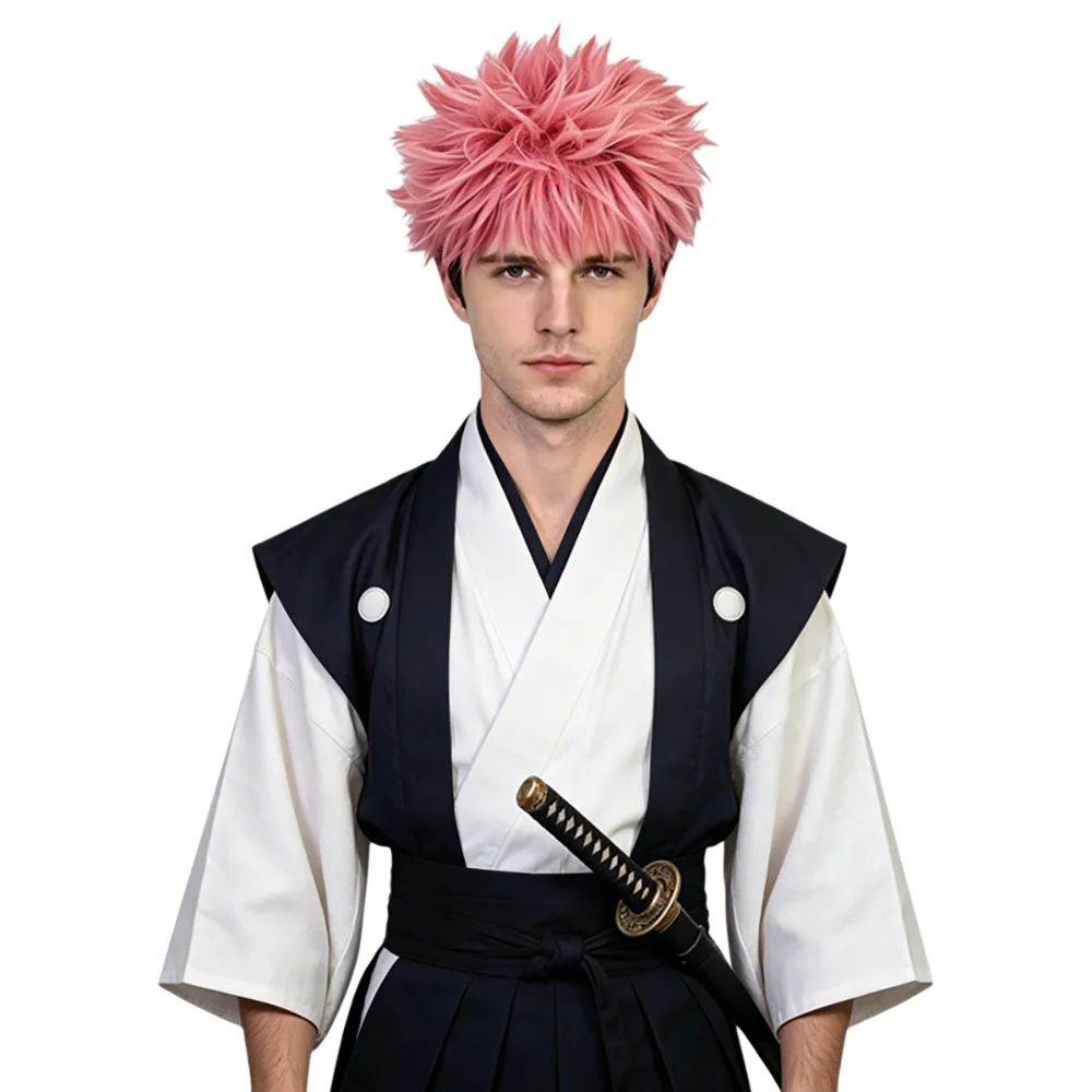 Jujutsu Kaisen Yuji Itadori Cosplay Wig Short Pink Black Gradient Spiky Heat Resistant Synthetic Anime Wig For Halloween Party
Jujutsu Kaisen Yuji Itadori Cosplay Wig Short Pink Black Gradient Spiky Heat Resistant Synthetic Anime Wig For Halloween Party