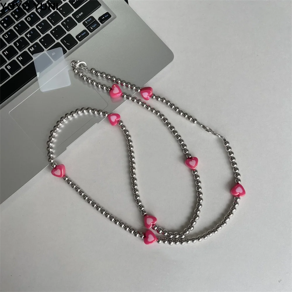 Модная длинная цепочка-ремешок для телефона через плечо с бусинами в форме сердца, милый брелок для телефона для девочек
Модная длинная цепочка-ремешок для телефона через плечо с бусинами в форме сердца, милый брелок для телефона для девочек