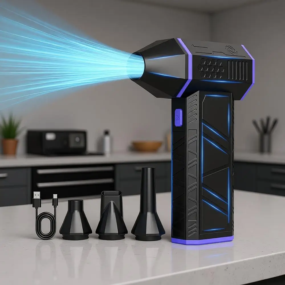 130,000 RPM High-Power Rechargeable 3-Speed Mini Handheld Dust Blower for PC, Keyboard, Electronics, Car and Home Cleaning
130,000 RPM High-Power Rechargeable 3-Speed Mini Handheld Dust Blower for PC, Keyboard, Electronics, Car and Home Cleaning