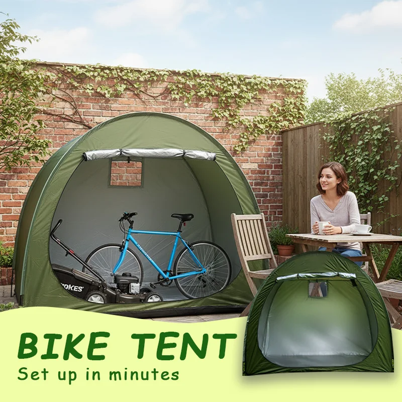Портативная уличная палатка для хранения велосипедов, рама из алюминиевого сплава, сумка для переноски из ткани Оксфорд в комплекте, легкая защита велосипеда
Портативная уличная палатка для хранения велосипедов, рама из алюминиевого сплава, сумка для переноски из ткани Оксфорд в комплекте, легкая защита велосипеда