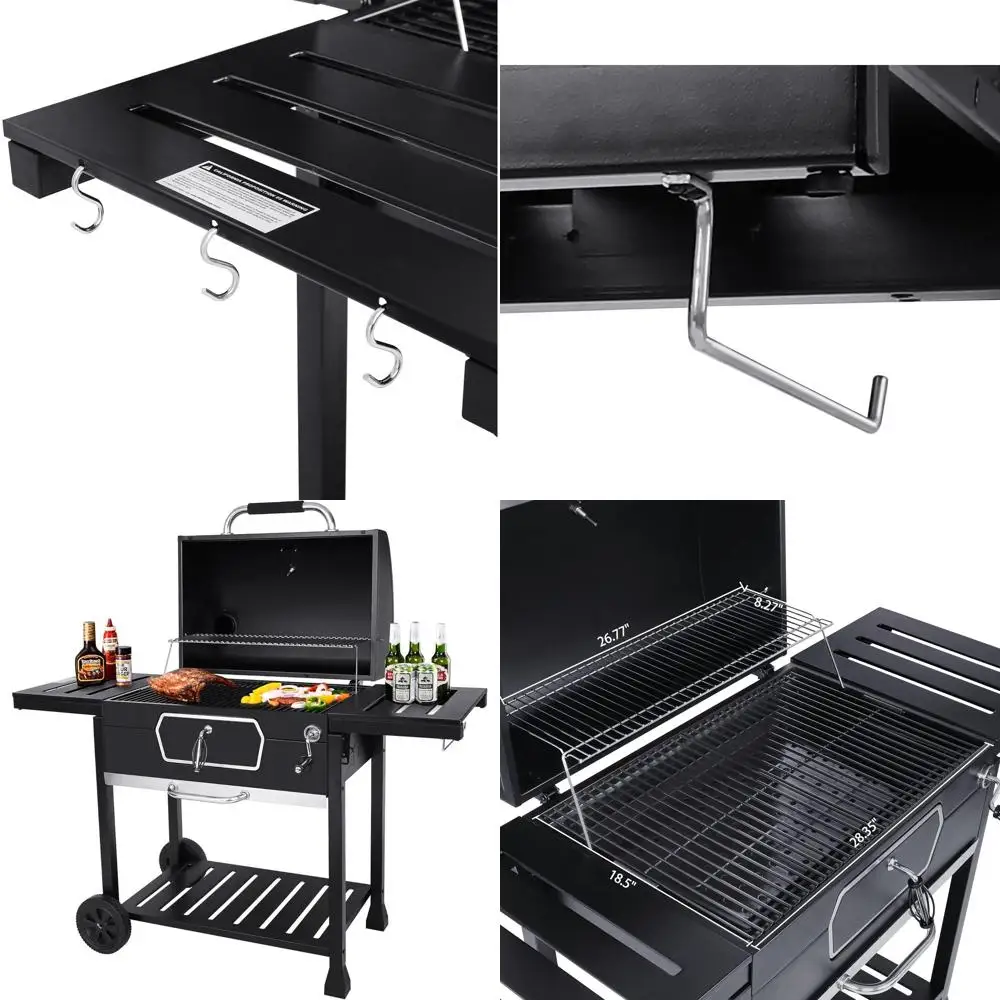 30-дюймовая угольная курильница для барбекю Deluxe для пикника на открытом воздухе и приготовления пищи на заднем дворе
30-дюймовая угольная курильница для барбекю Deluxe для пикника на открытом воздухе и приготовления пищи на заднем дворе