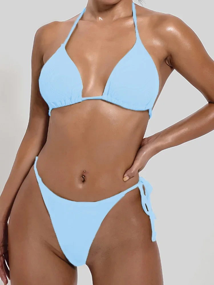 2024 New Summer Bikinis Set Sexy Solid Lace Up Bikini 2 Piece Set Women Split Swimsuit Backless High Waist Beach Vacation Bikini
2024 New Summer Bikinis Set Sexy Solid Lace Up Bikini 2 Piece Set Women Split Swimsuit Backless High Waist Beach Vacation Bikini