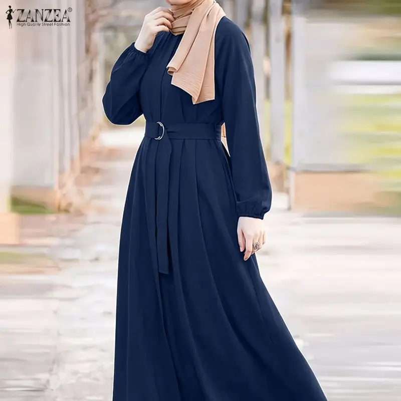 ZANZEA Modest Muslim Abaya Hijab Dresses Women Elegant O Neck Long Sleeve Belted Sundress Solid Color Loose Dubai Robe Ramadan
ZANZEA Modest Muslim Abaya Hijab Dresses Women Elegant O Neck Long Sleeve Belted Sundress Solid Color Loose Dubai Robe Ramadan