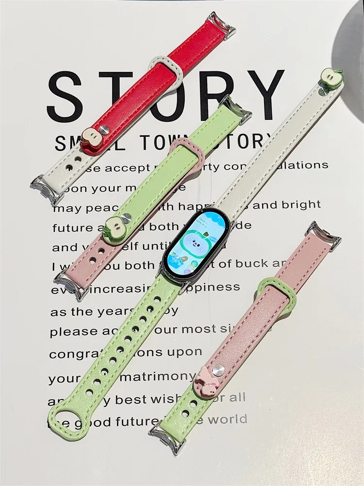 Cute Leather Strap for Xiaomi Mi Band 10 9 8 Wristband Two-Colors Slim Leather Bracelet Wristband for Mi Smartwatch Band 8 9Pro
Cute Leather Strap for Xiaomi Mi Band 10 9 8 Wristband Two-Colors Slim Leather Bracelet Wristband for Mi Smartwatch Band 8 9Pro
