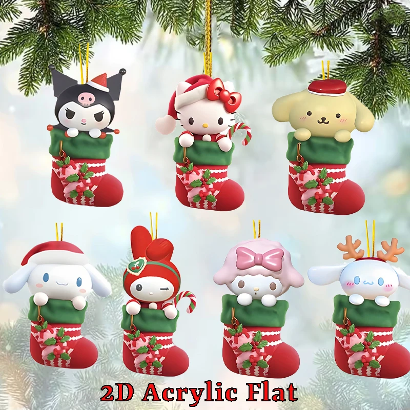 Hello Kitty Kuromi Cinnamoroll Рождественские украшения Мультяшная рождественская елка 2D акриловая плоская домашняя одежда Widget Аниме автомобильные подвески подарки
Hello Kitty Kuromi Cinnamoroll Рождественские украшения Мультяшная рождественская елка 2D акриловая плоская домашняя одежда Widget Аниме автомобильные подвески подарки