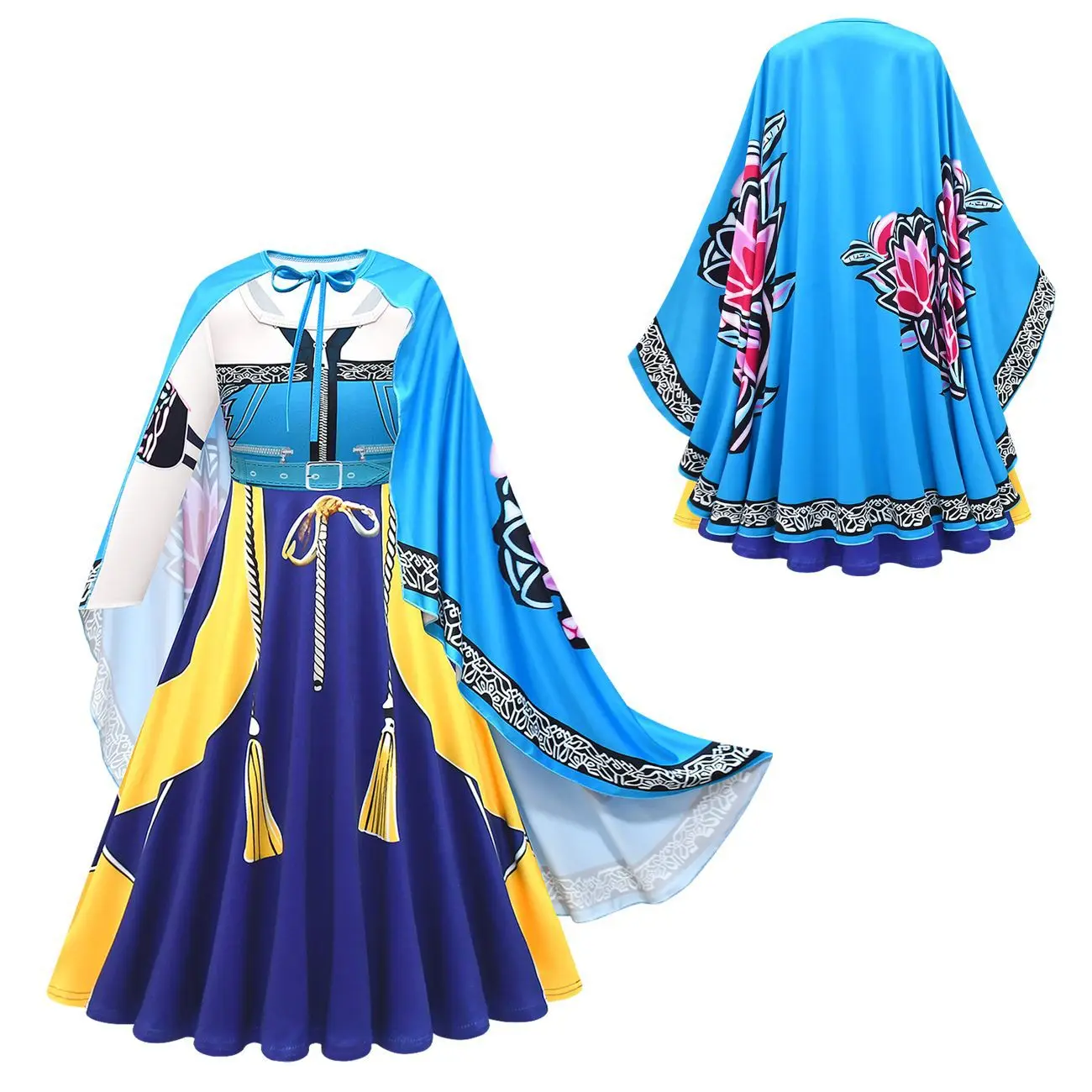 KPop Demon Hunters Girls Dress Cape Bags 3PCS Children's Clothing Party Performance Cosplay Long Dresses Halloween Costume
KPop Demon Hunters Girls Dress Cape Bags 3PCS Children's Clothing Party Performance Cosplay Long Dresses Halloween Costume