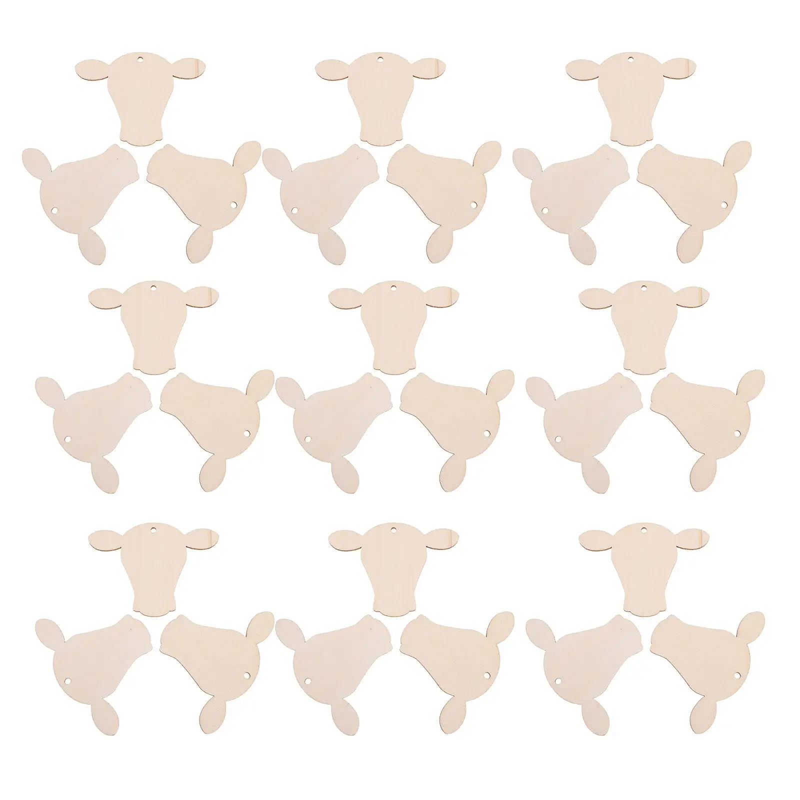 50Pcs Blank Wood Cow Head Cutouts Unfinished Hanging Wooden Craft Blanks Rustic Farmhouse Decor DIY Door Hanger Holiday Ornament
50Pcs Blank Wood Cow Head Cutouts Unfinished Hanging Wooden Craft Blanks Rustic Farmhouse Decor DIY Door Hanger Holiday Ornament