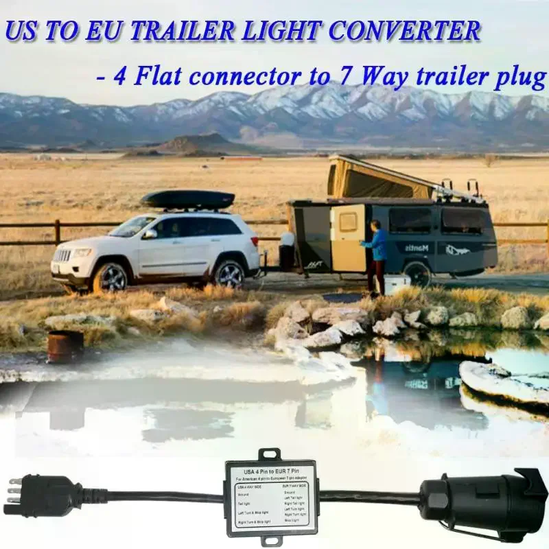 Trailer Light Converter USA 4 Pin To EUR 7 Pin Adapter Stop/Brake Signal Separating 4 Pin To 7 Pin Round Plug Connector
Trailer Light Converter USA 4 Pin To EUR 7 Pin Adapter Stop/Brake Signal Separating 4 Pin To 7 Pin Round Plug Connector