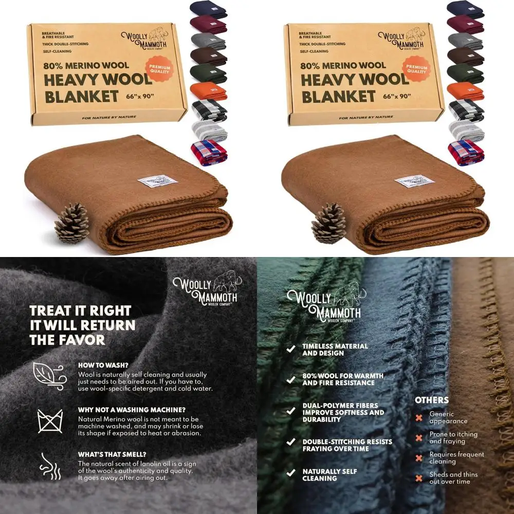 Плед из мериносовой шерсти и песчаника 66 x 90, 80% шерсть, прочный, для кемпинга, автопутешествий, охоты и снаряжения для выживания
Плед из мериносовой шерсти и песчаника 66 x 90, 80% шерсть, прочный, для кемпинга, автопутешествий, охоты и снаряжения для выживания