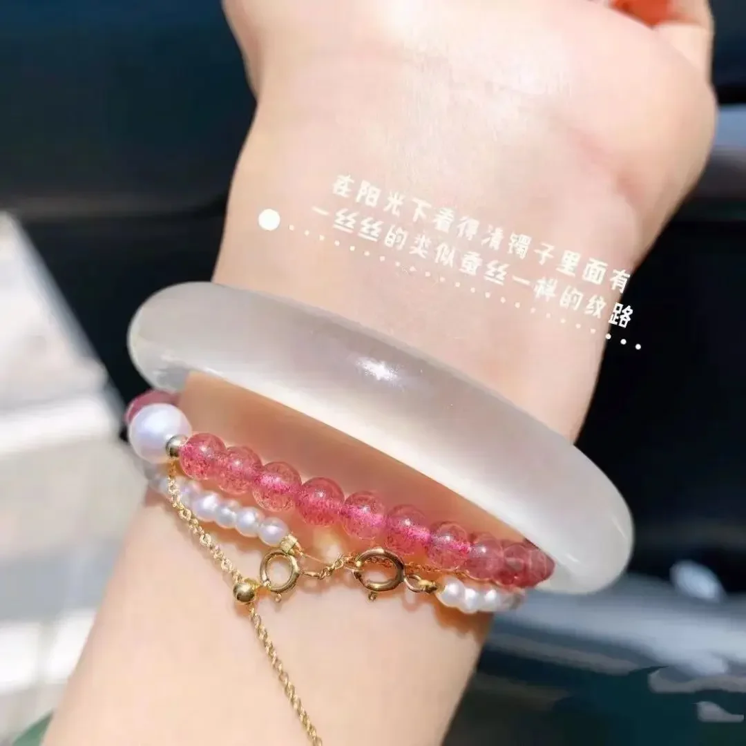 Natural Ice Afghan Jade Bracelet Fashion Ladies Hand Fluorescent White Beauty Transparent Bangle Natural Guardian Body Jewelry
Natural Ice Afghan Jade Bracelet Fashion Ladies Hand Fluorescent White Beauty Transparent Bangle Natural Guardian Body Jewelry