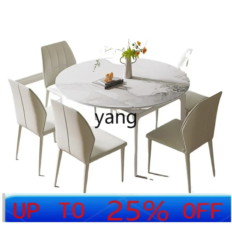 LTT telescopic dining table variable round table modern cream wind small apartment rock slab dining table
LTT telescopic dining table variable round table modern cream wind small apartment rock slab dining table