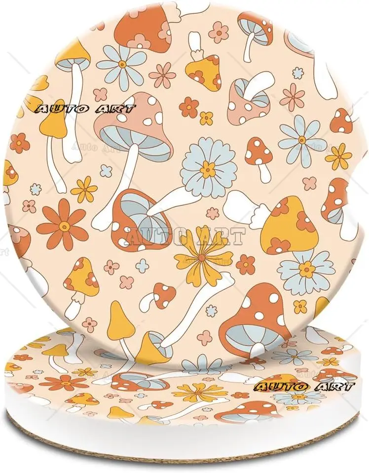 Car Cup Holder Coasters 2 Pack Universal Auto Anti Slip Insert Coaster Cute Car Assecories Car Interior Mushroom and Flowers
Car Cup Holder Coasters 2 Pack Universal Auto Anti Slip Insert Coaster Cute Car Assecories Car Interior Mushroom and Flowers