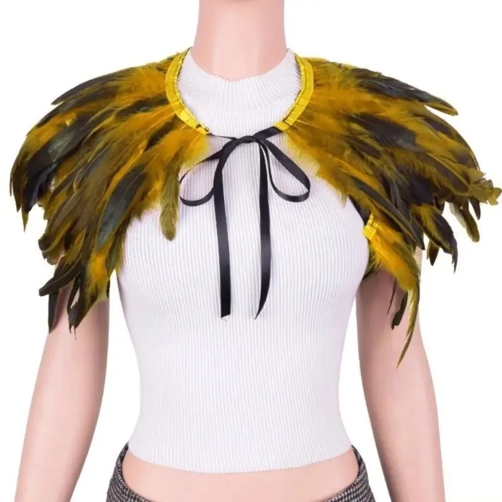 New Tie Neck Feather Shoulder Cape Soft Gothic Costume Feather Collar Multicolor Gothic Shawl Party
New Tie Neck Feather Shoulder Cape Soft Gothic Costume Feather Collar Multicolor Gothic Shawl Party