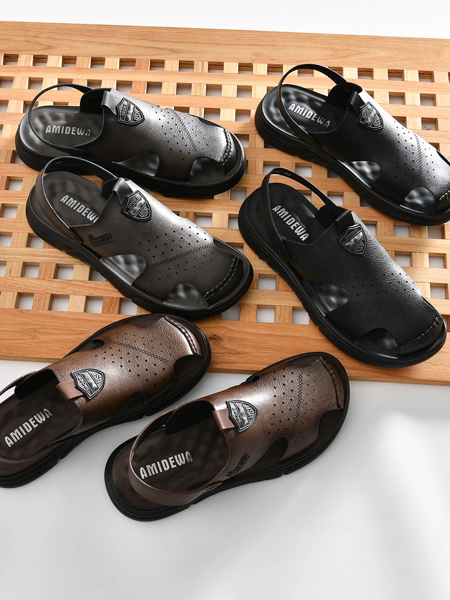 Outdoor Wear Leather Sandals Slip-On Anti-Slip Beach Thong Shoes Summer Casual Flat Heel Breathable Slip-On Clog Style Sandals
Outdoor Wear Leather Sandals Slip-On Anti-Slip Beach Thong Shoes Summer Casual Flat Heel Breathable Slip-On Clog Style Sandals