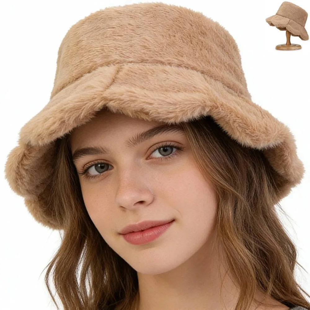 Fashionable Winter Bucket Hat Thick Warm Lotus Leaf Shape Fluffy Winter Cap Warm Cap Daily Wear
Fashionable Winter Bucket Hat Thick Warm Lotus Leaf Shape Fluffy Winter Cap Warm Cap Daily Wear