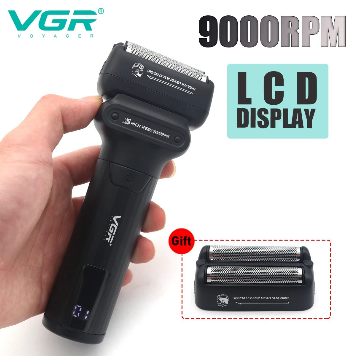 VGR V368 Beard Trimmer for Men with Double Foil Washable 9000RPM DC Motor Professional Barber Machines Shaving Machine
VGR V368 Beard Trimmer for Men with Double Foil Washable 9000RPM DC Motor Professional Barber Machines Shaving Machine