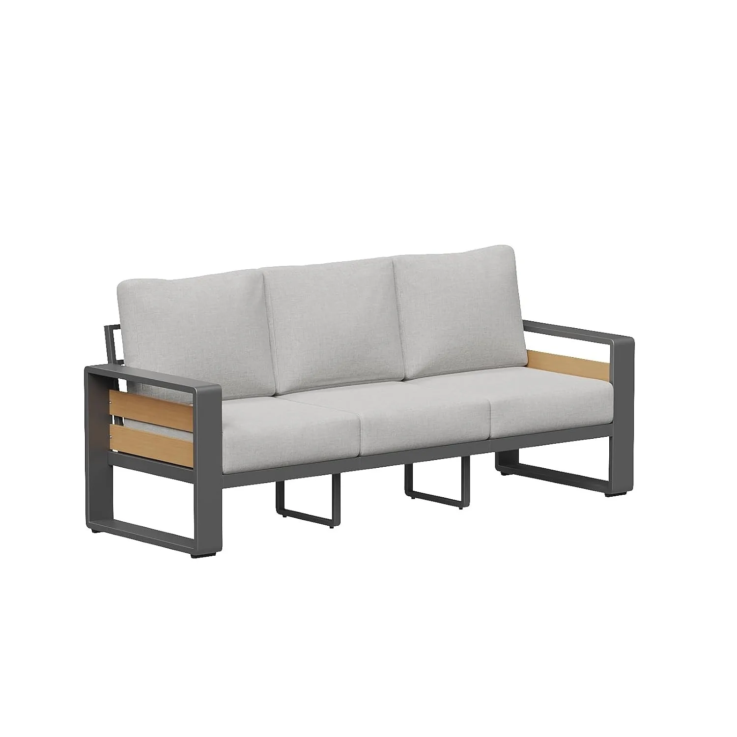 3 Seats Modern Aluminum Metal Sectional Sofa Set, Outdoor Patio, Customized
3 Seats Modern Aluminum Metal Sectional Sofa Set, Outdoor Patio, Customized