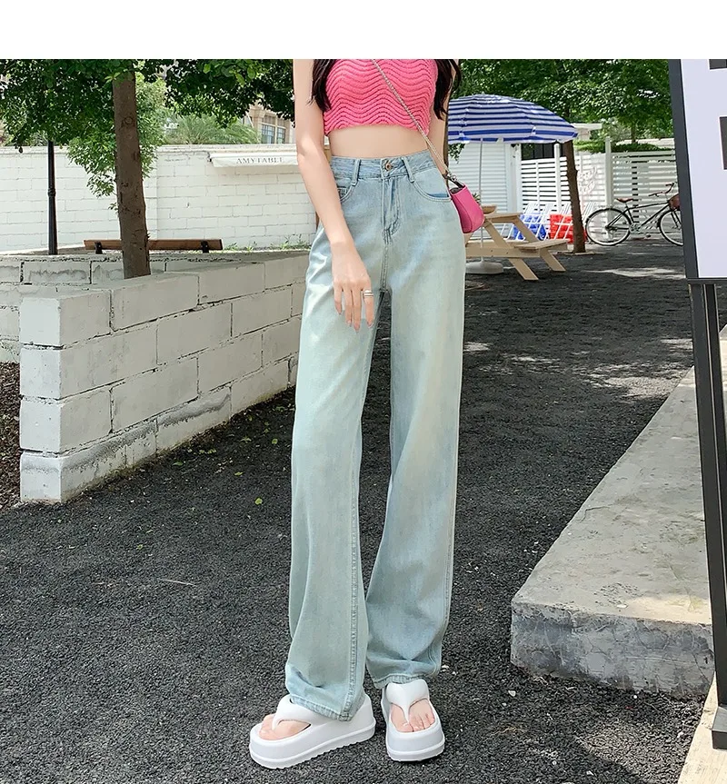 High Waist Wide Leg Jeans Women Korean Style Loose Straight Baggy Denim Pants Vintage Streetwear Casual Trousers
High Waist Wide Leg Jeans Women Korean Style Loose Straight Baggy Denim Pants Vintage Streetwear Casual Trousers