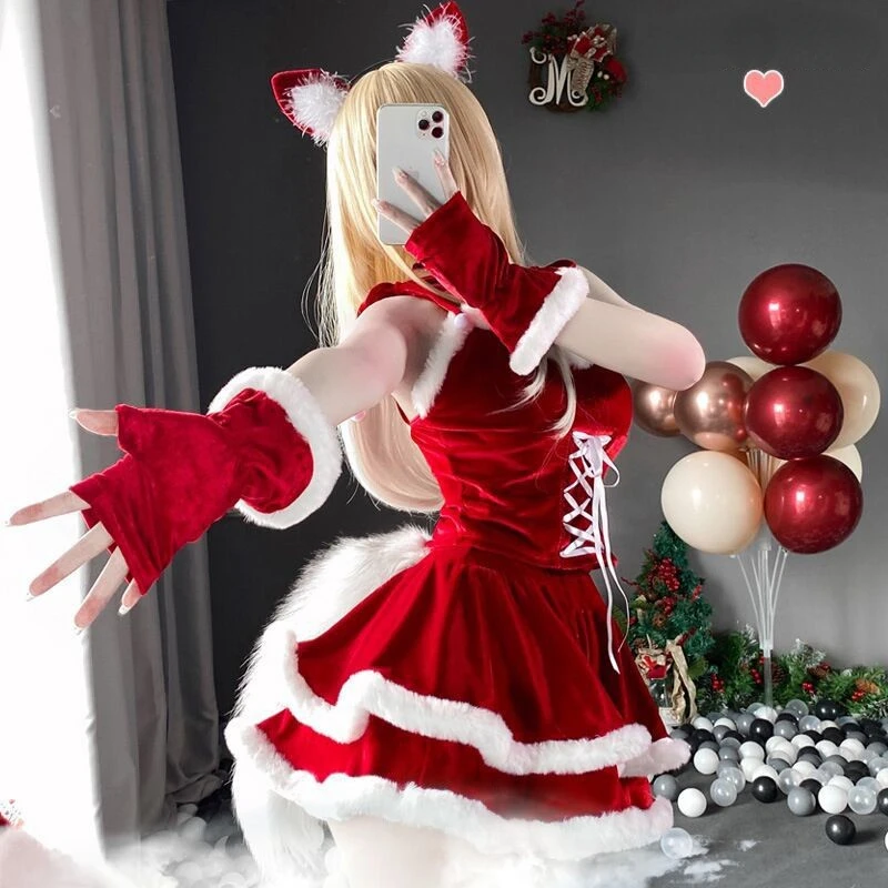 2024 Christmas Red Dress New Year Performance Sexy Stage Rabbit Girl Cos Dress Anime Role Playing Christmas Party Mini Dress
2024 Christmas Red Dress New Year Performance Sexy Stage Rabbit Girl Cos Dress Anime Role Playing Christmas Party Mini Dress