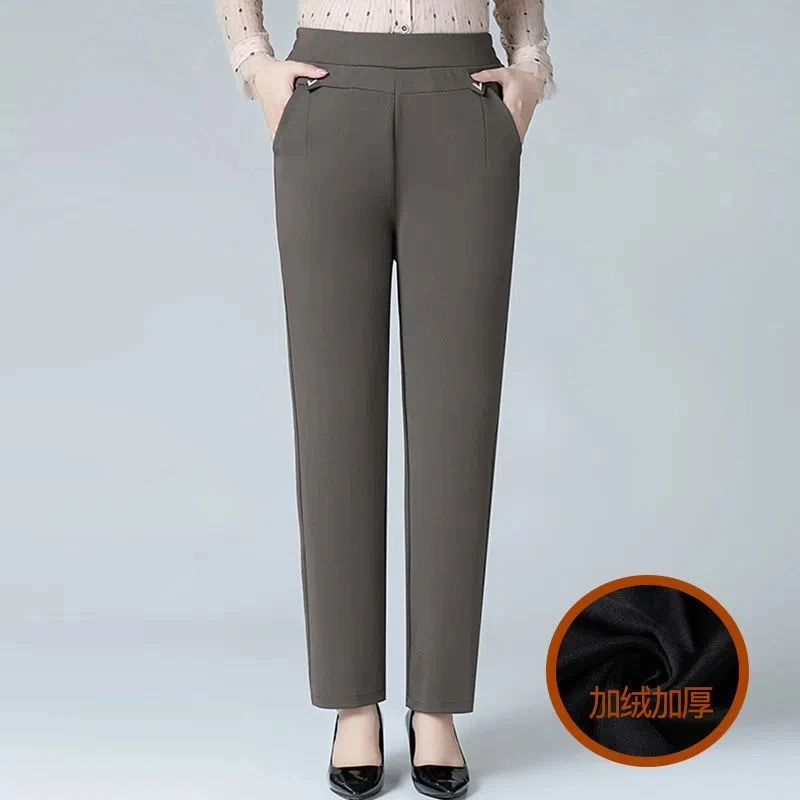 Middle-aged Women's Winter Plush Trousers Spring High-waist Loose Trousers Casual Female Stretch-waist Straight-leg Pants 6XL
Middle-aged Women's Winter Plush Trousers Spring High-waist Loose Trousers Casual Female Stretch-waist Straight-leg Pants 6XL