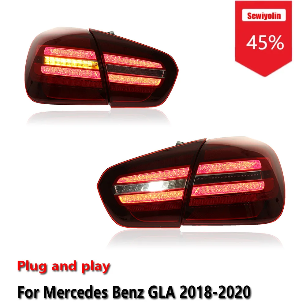 Sewiyolin Car LED Upgrade Tail Light Accessories For Mercedes Benz GLA 2018-2020 DRL Brake Turn Signal Lamp Plug and Play
Sewiyolin Car LED Upgrade Tail Light Accessories For Mercedes Benz GLA 2018-2020 DRL Brake Turn Signal Lamp Plug and Play